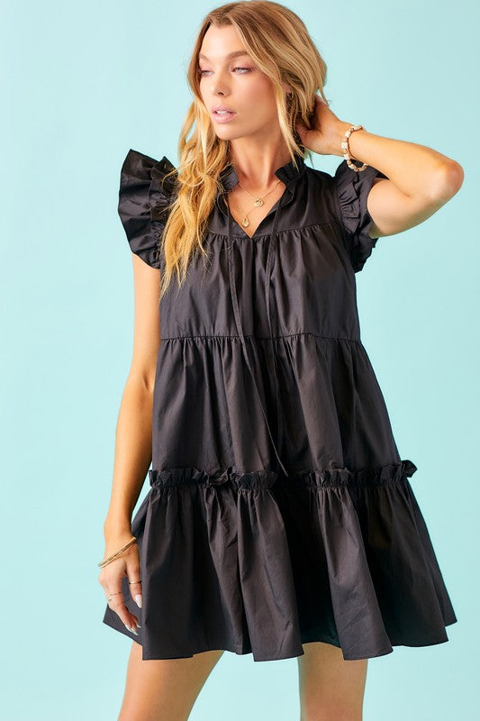 green emerald velvet dress Grace Gridded Babydoll Dress